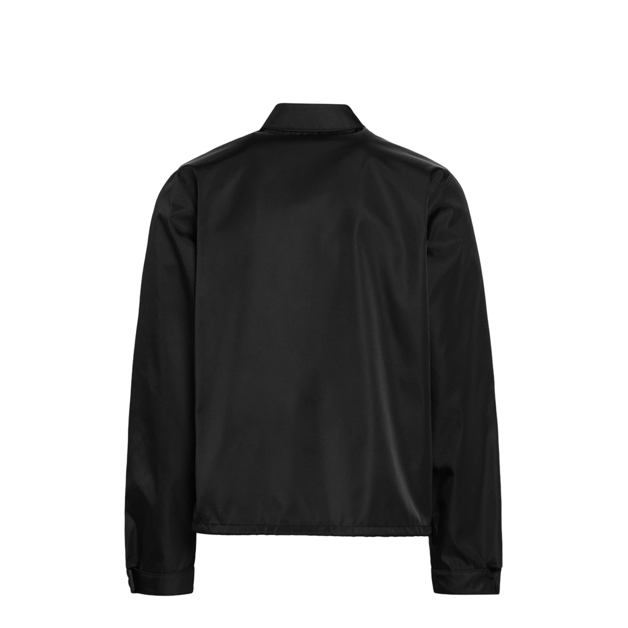 Black Re-Nylon Zip-Up Jacket