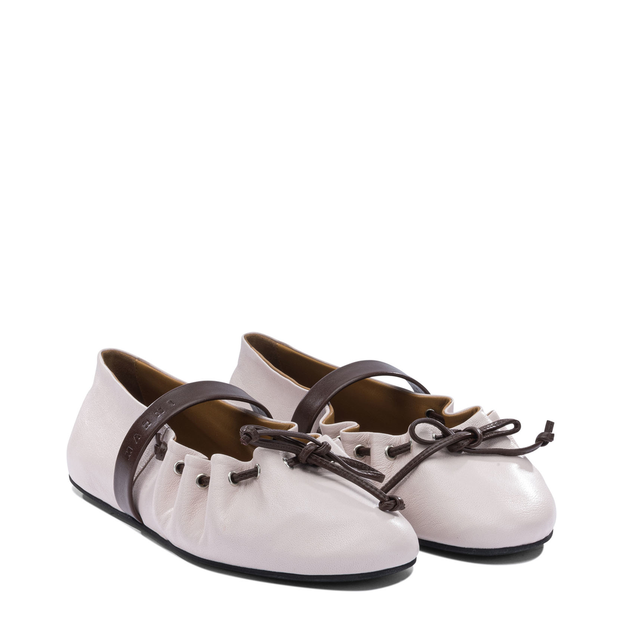 MAYFEYR - Marni - Mary Jane Leather Ballet Flats - BAMS006400P1186ZP074