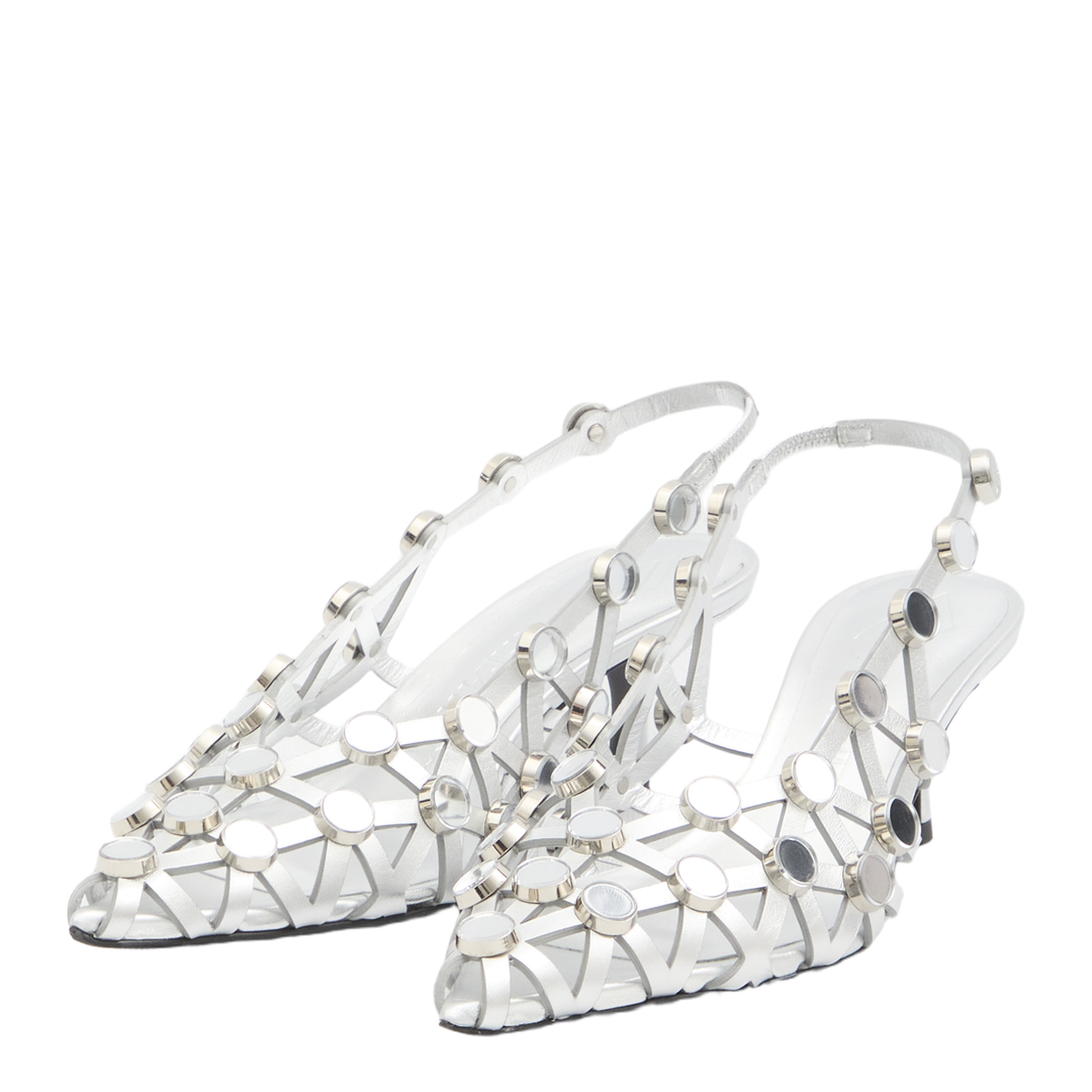 Grid Silver Slingback
