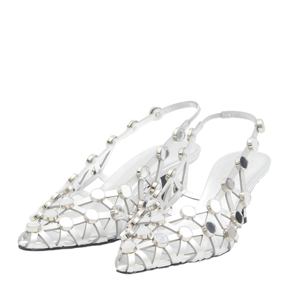 Grid Silver Slingback