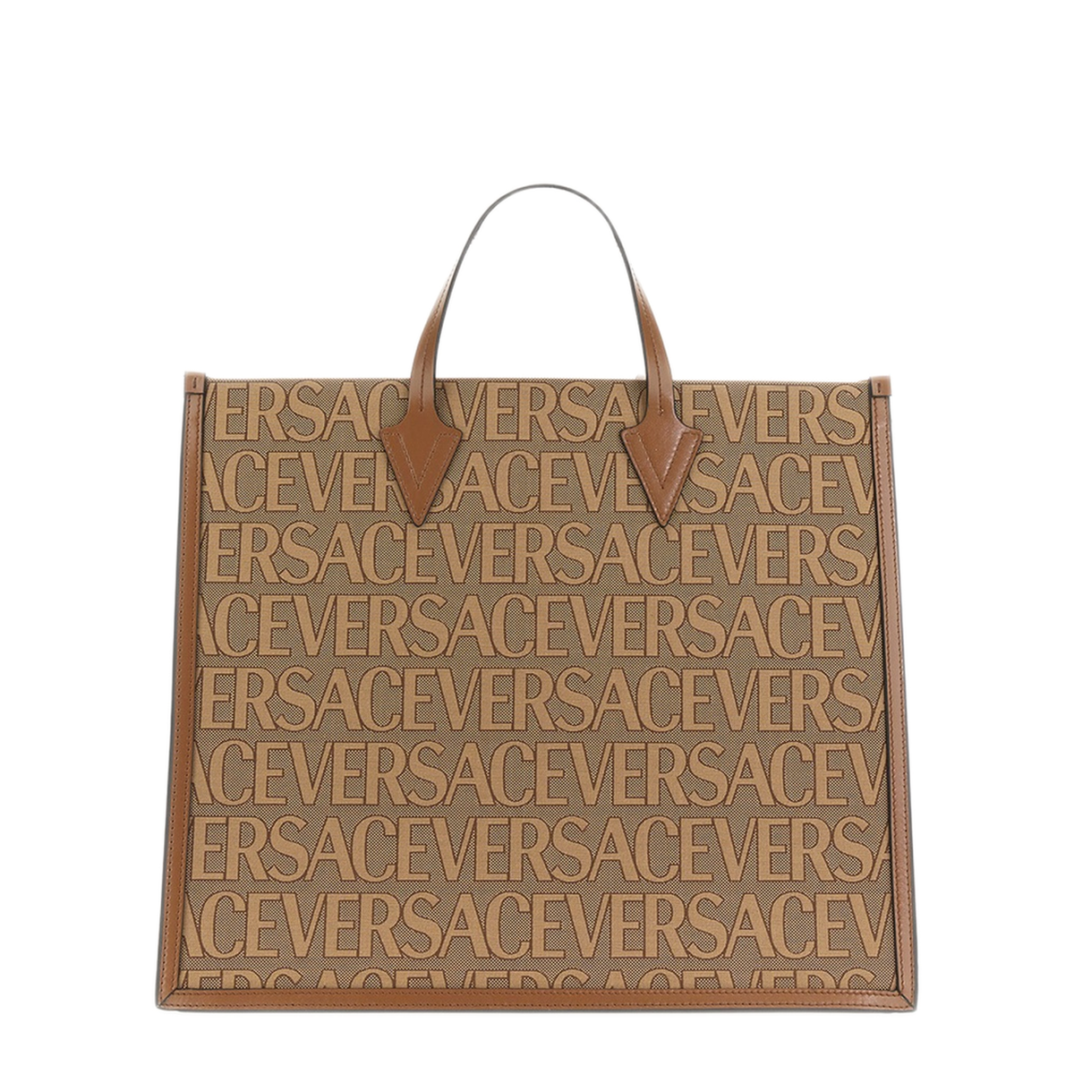Allover Polyester Cotton Shopping Bag - Beige