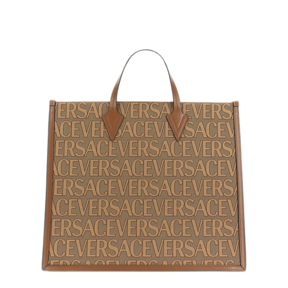 Allover Polyester Cotton Shopping Bag - Beige