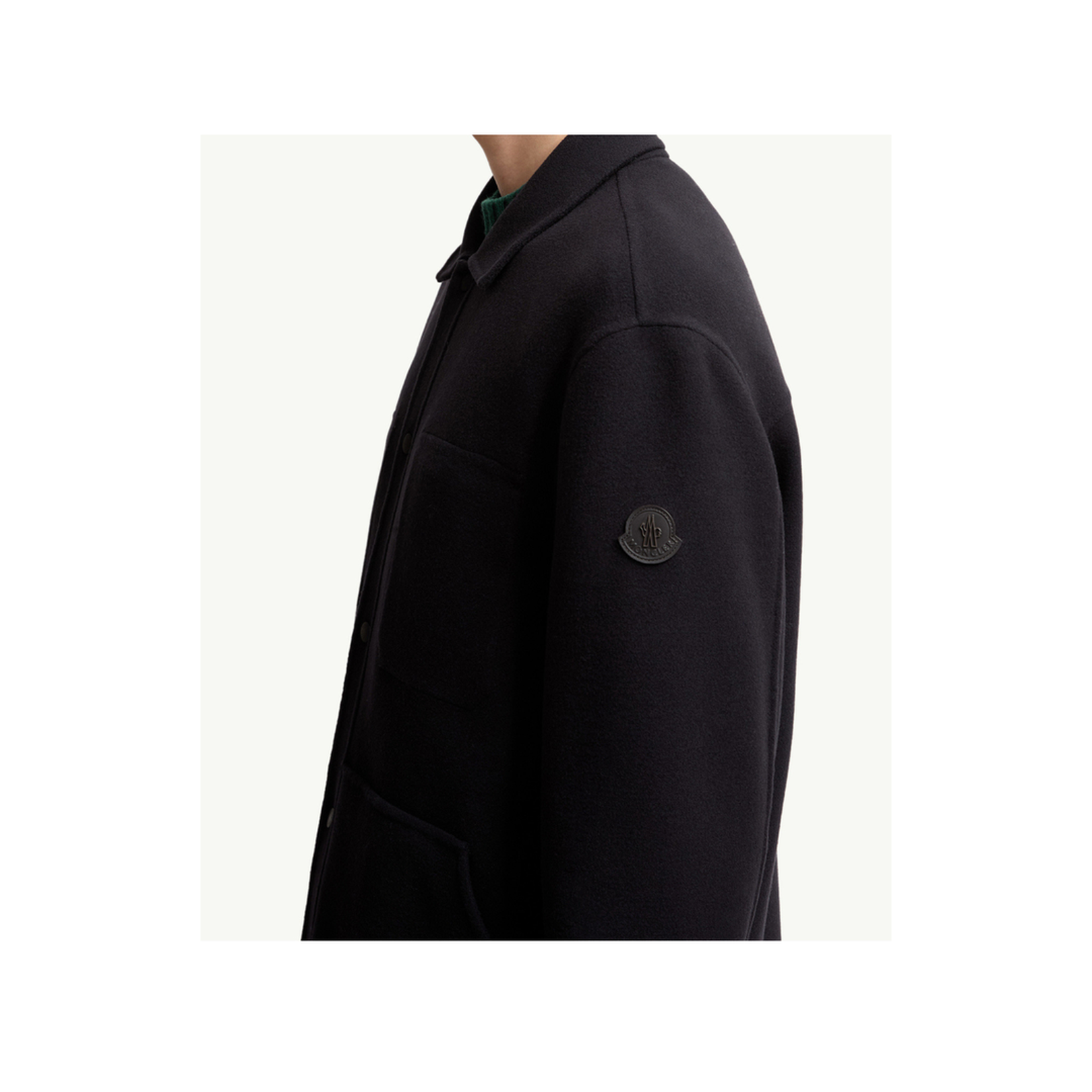 Navy Blue Tagnit Reversible Wool Shirt Jacket