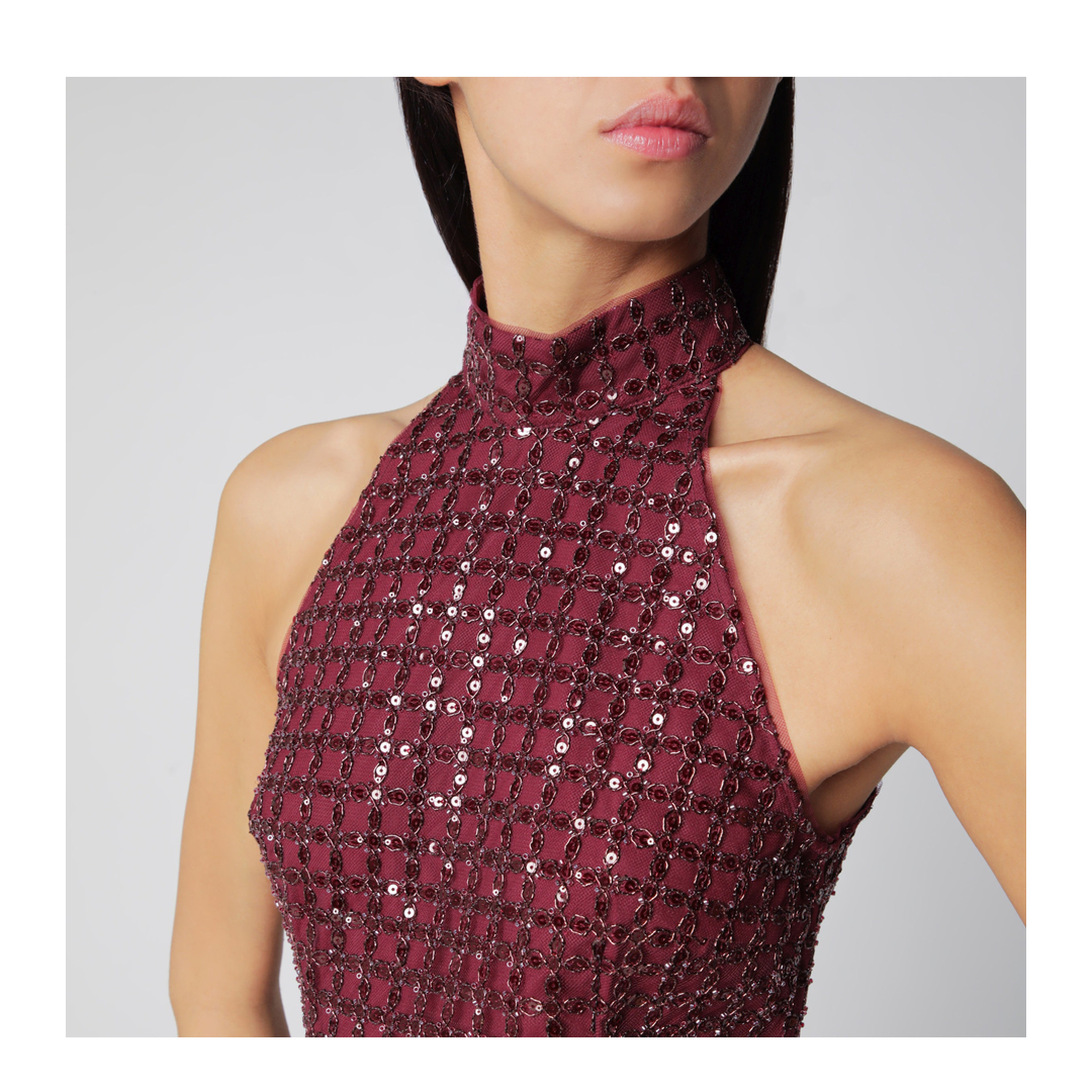 MAYFEYR - Rotate - Burgundy Beaded Maxi Dress - 1162922734BCR14872734
