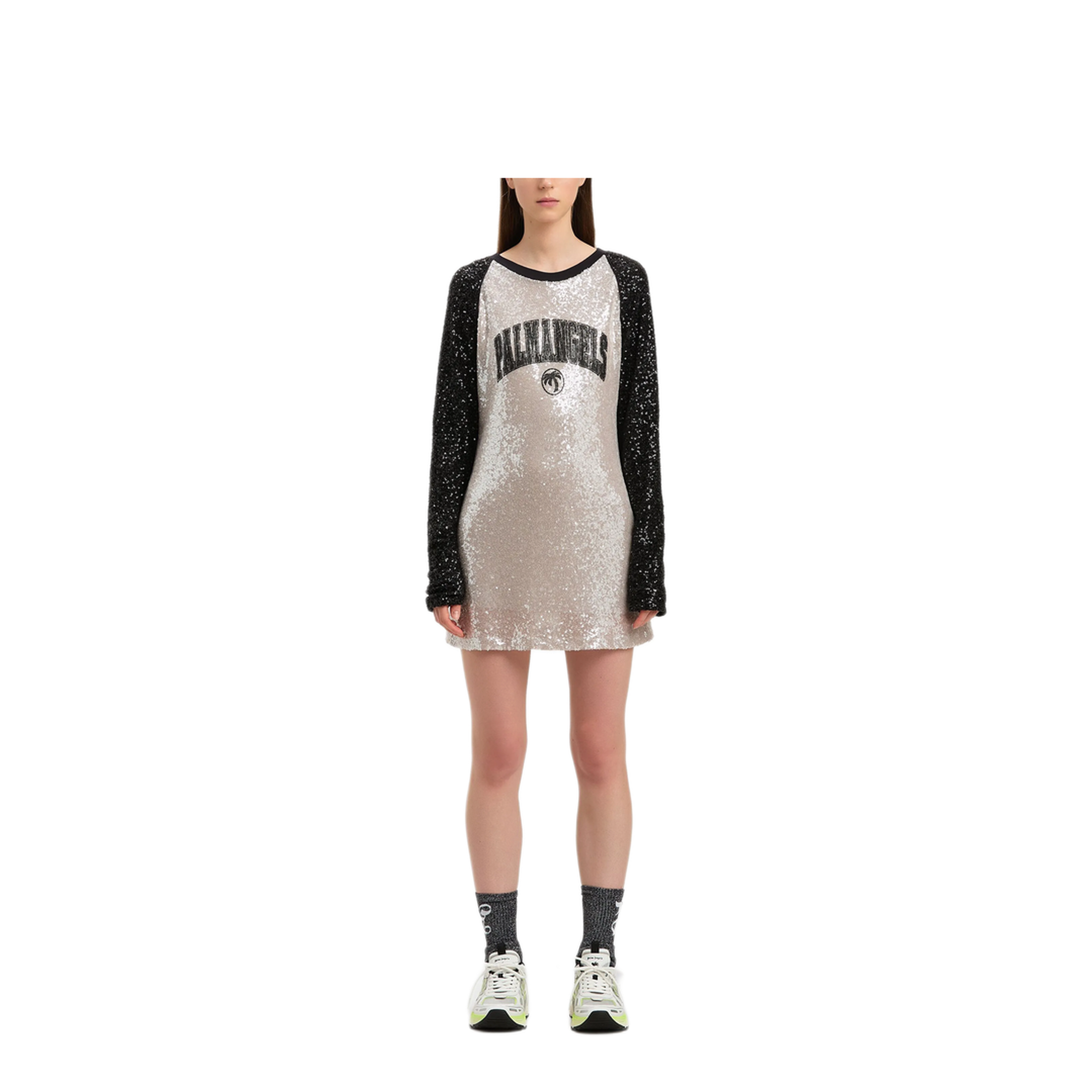 MAYFEYR - Palm Angels - College Sequin Mini Dress - PWDB255S25FAB0010910