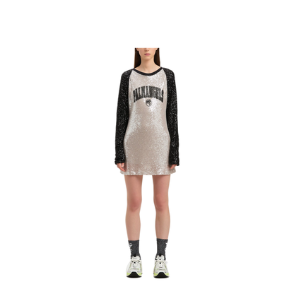 MAYFEYR - Palm Angels - College Sequin Mini Dress - PWDB255S25FAB0010910
