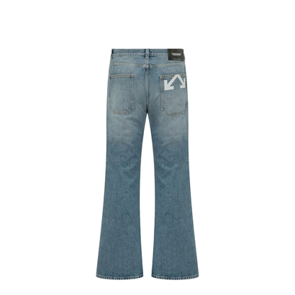 MAYFEYR - Off-White - Half Arrow Flared Jeans - OMYA18JS26DEN002