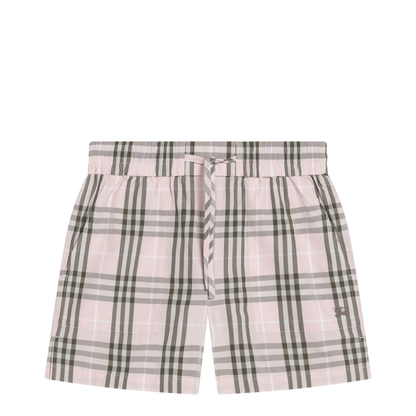 Pink Mallow Check Pattern Shorts