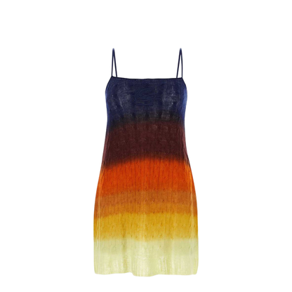 Shaded Braided Wool Mini Dress