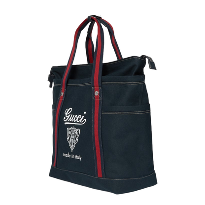 Printed Canvas Large Tote Bag