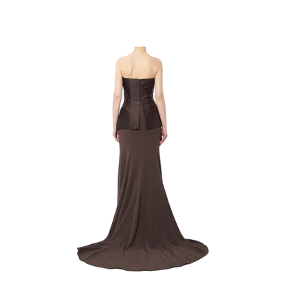 MAYFEYR - Solace London - Alia Maxi Dress - OS47031CHESTNUT