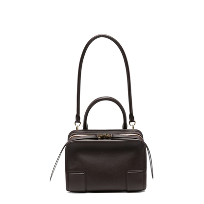 Amazona Small Calfskin Handbag - Dark Chestnut