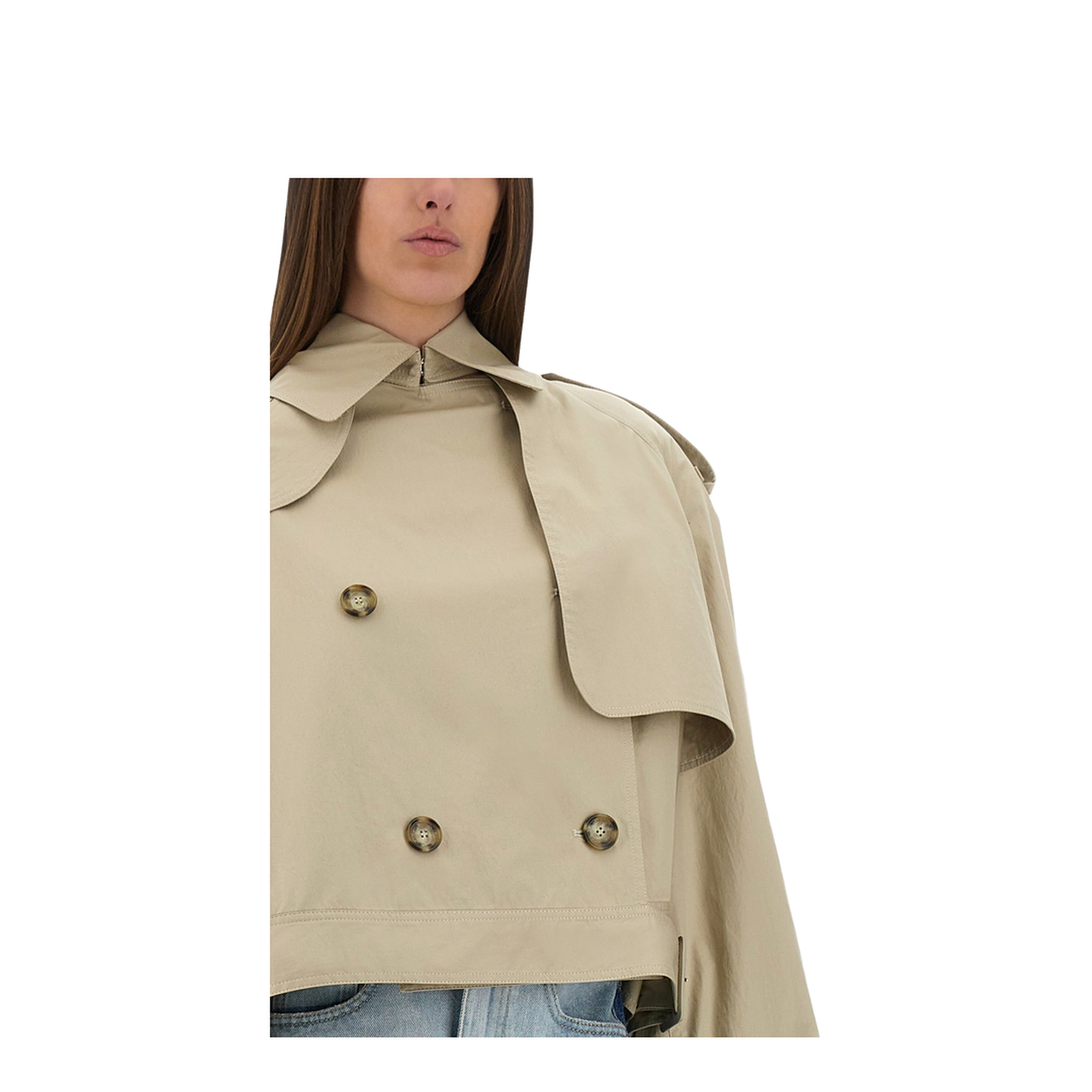 Short Trench Coat with Belt