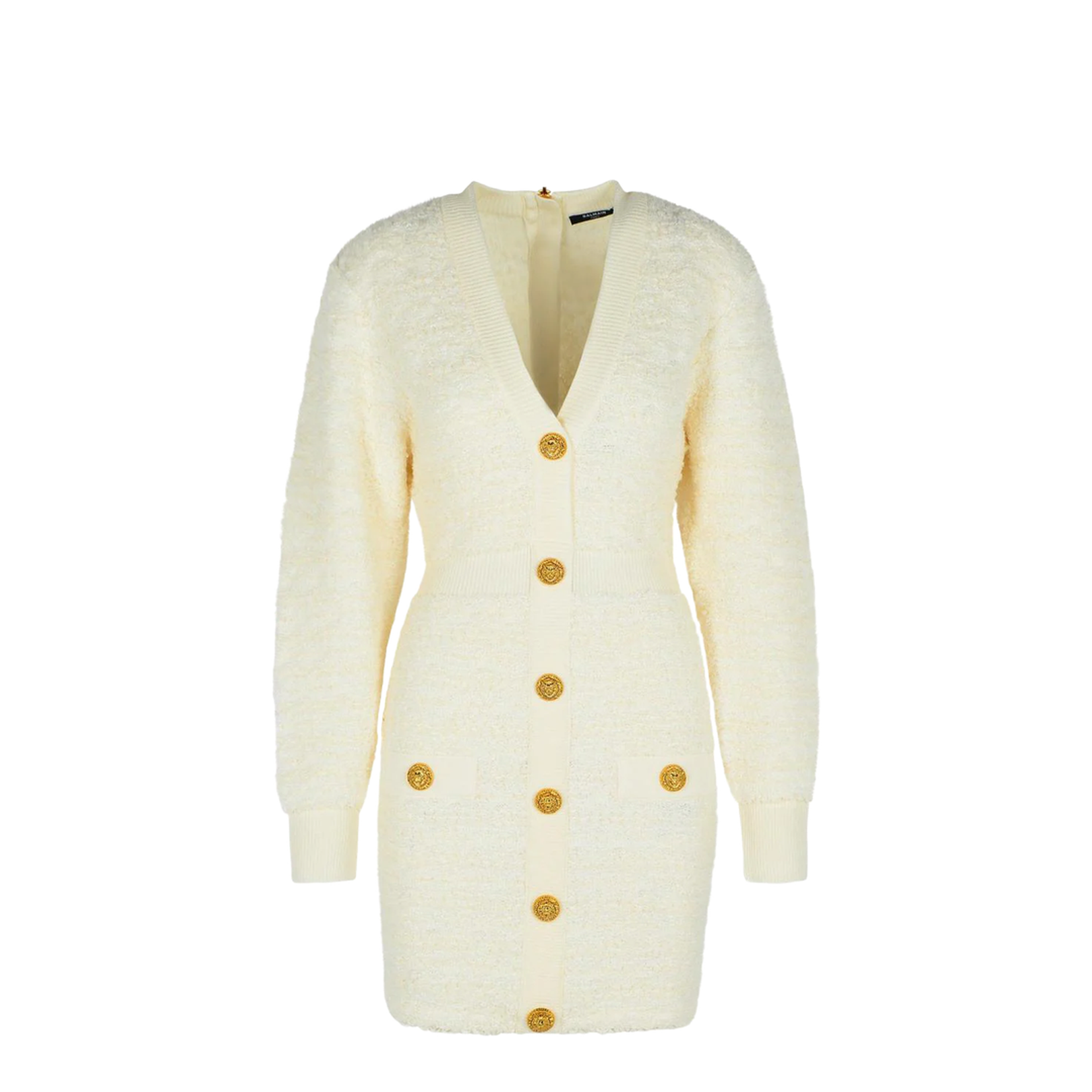 White Wool Blend Dress