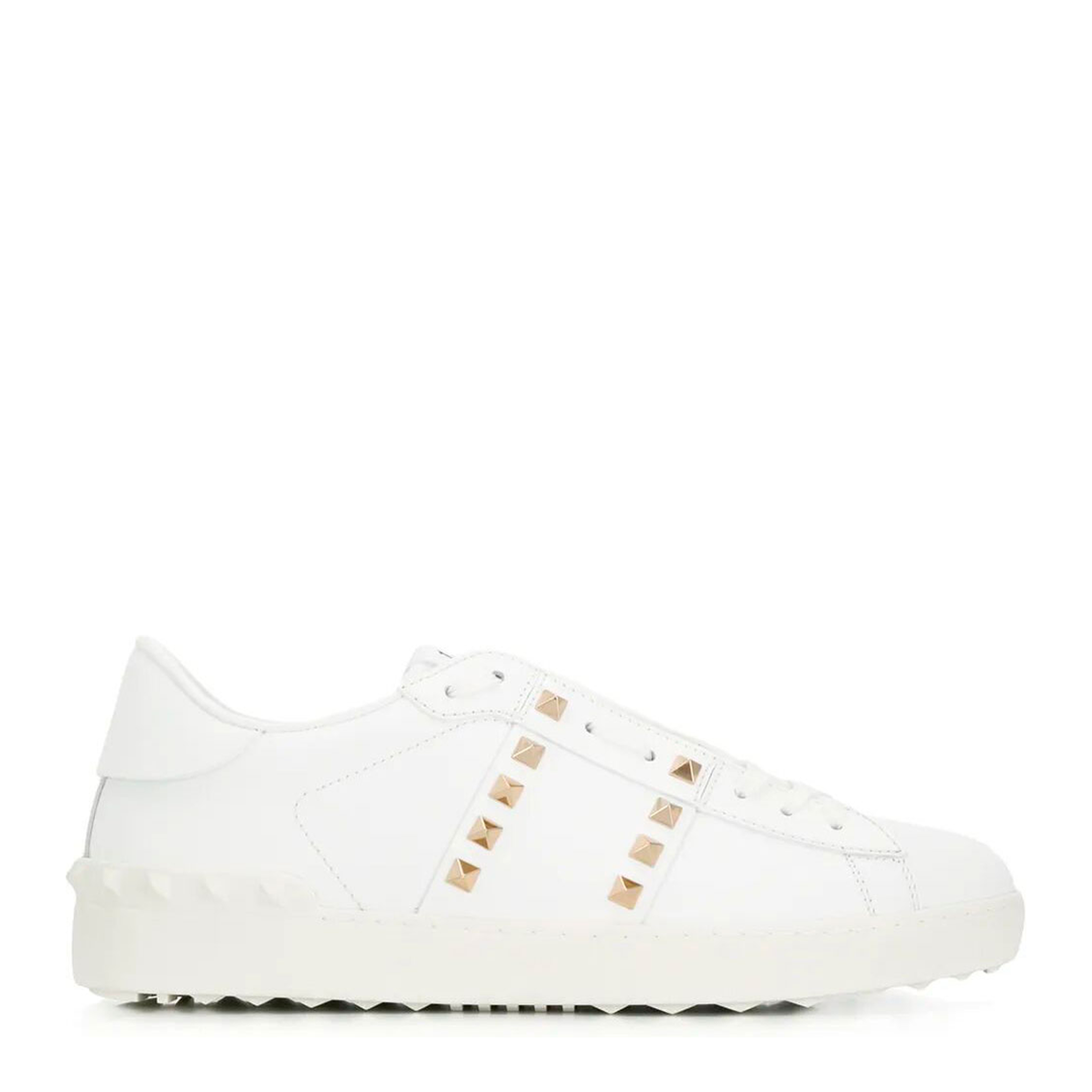 MAYFEYR - Valentino - Rockstud Untitled Leather Sneakers With Platinum-Finish Studs - YS0931BHS
