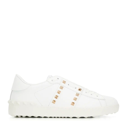 MAYFEYR - Valentino - Rockstud Untitled Leather Sneakers With Platinum-Finish Studs - YS0931BHS