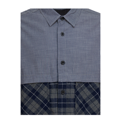 MAYFEYR - Comme Des Garçons Homme - Shirt With Cotton Inserts - HPB018W251NVYWHTXGRYN