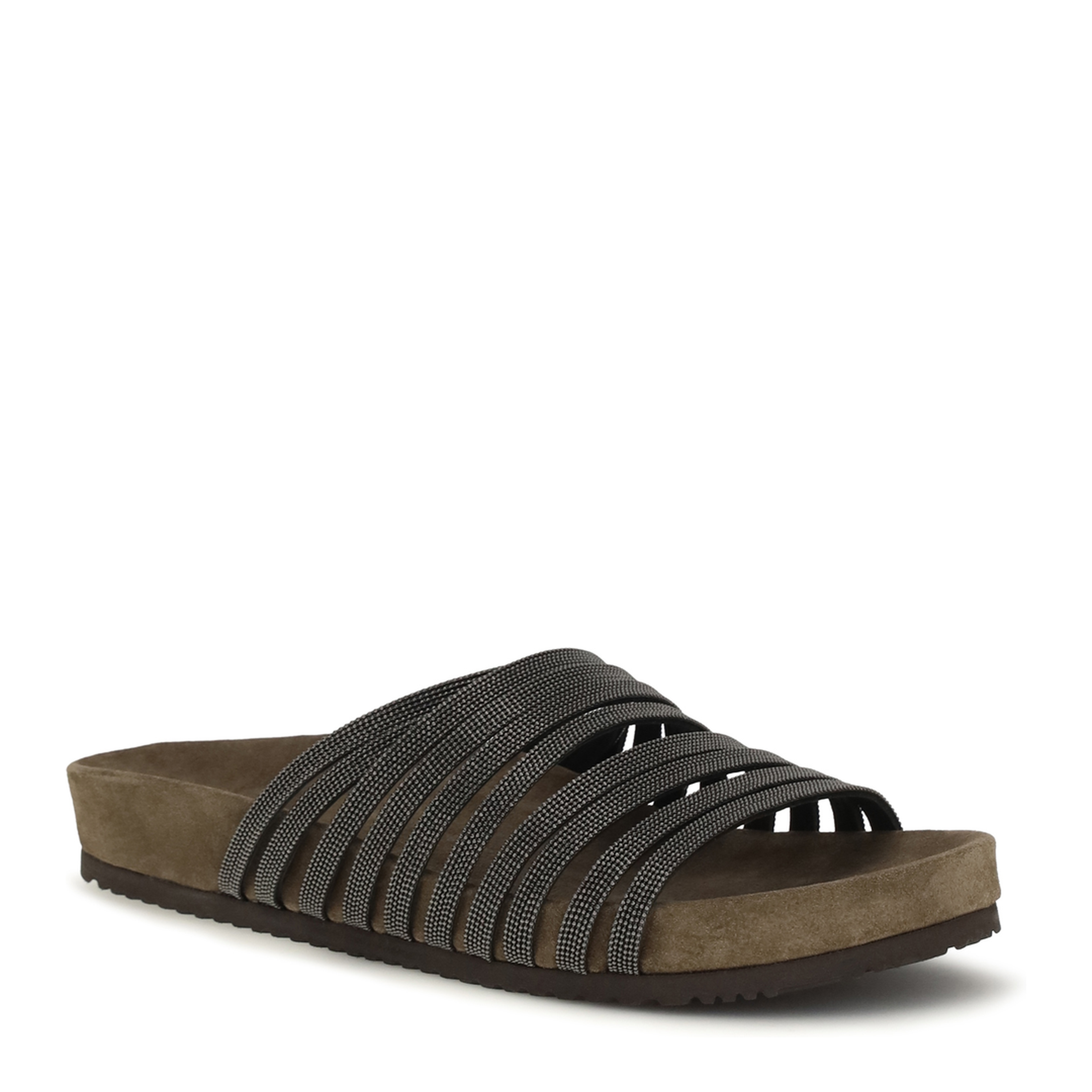 MAYFEYR - Brunello Cucinelli - Lace-Up Slides With Monili Embellishment - MZGAG3157
