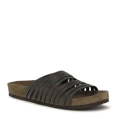 MAYFEYR - Brunello Cucinelli - Lace-Up Slides With Monili Embellishment - MZGAG3157