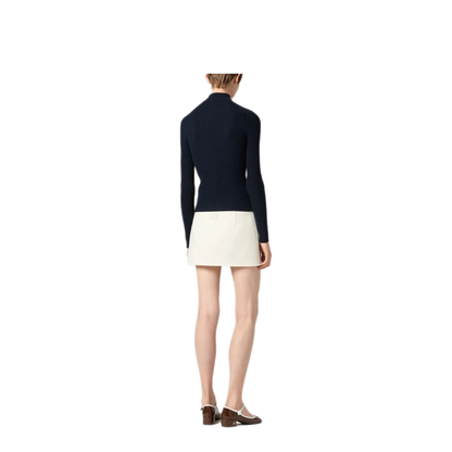MAYFEYR - Miu Miu - Cashmere Ribs With Leather - MMF992SOOO1747F0008