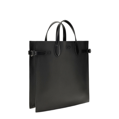 MAYFEYR - Valentino - Medium Antibes Grained Leather Shopping Bag - 9Y2B0T61GYM0NO