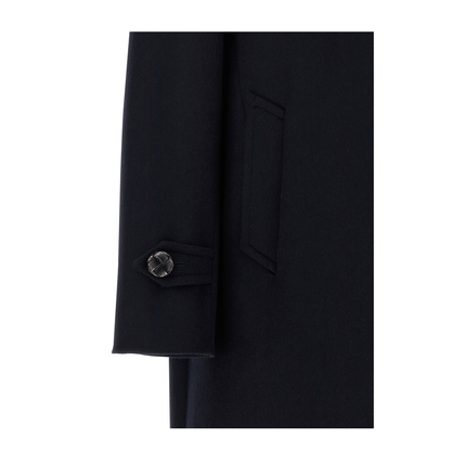 Midnight Blue Wool Coat