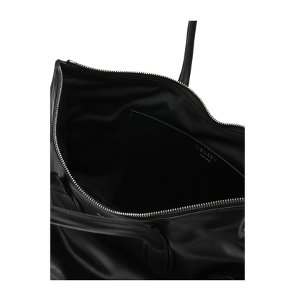 Manta Bag Medium Calf Leather Shoulder Bag - Black