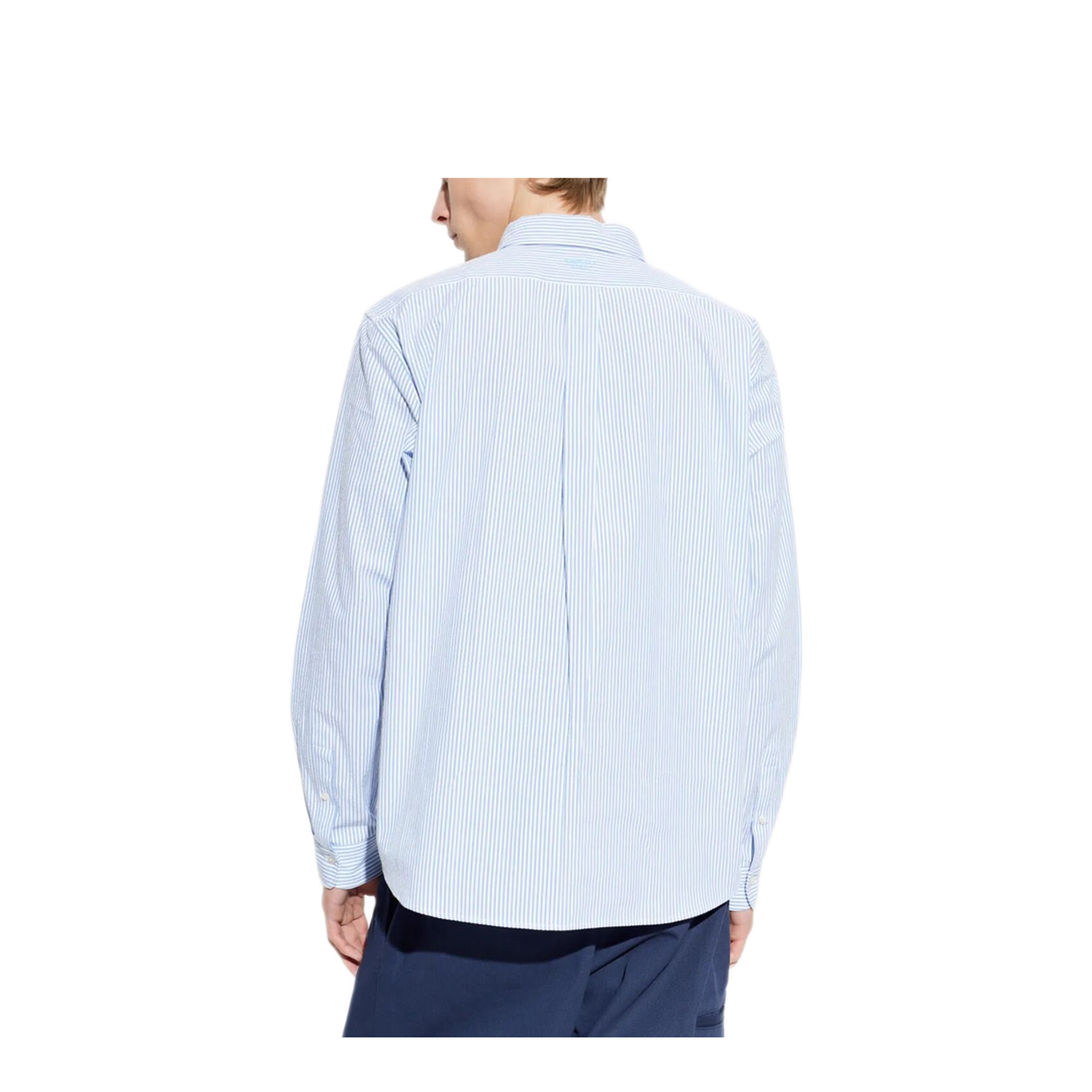 MAYFEYR - Kenzo - Boke Flower Embroidered Casual Shirt In Seersucker Cotton - FG55CH4109KB67