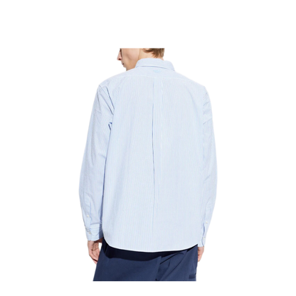 MAYFEYR - Kenzo - Boke Flower Embroidered Casual Shirt In Seersucker Cotton - FG55CH4109KB67