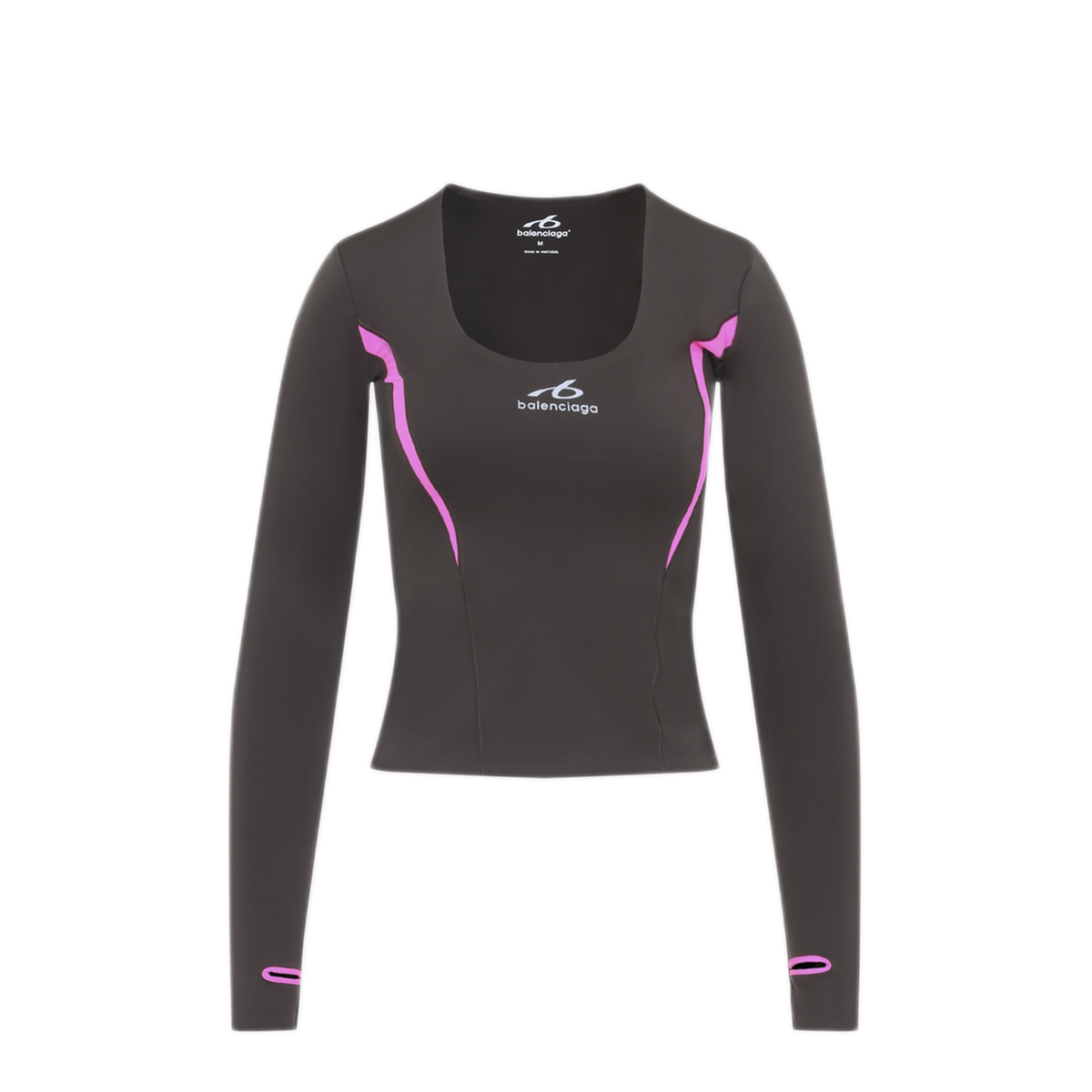 Techwear Top In Khaki Neon Pink Technical Fabric