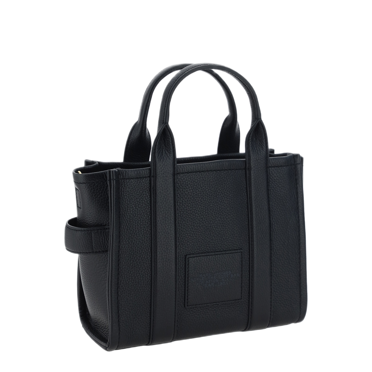 Small Leather Tote Bag - Black