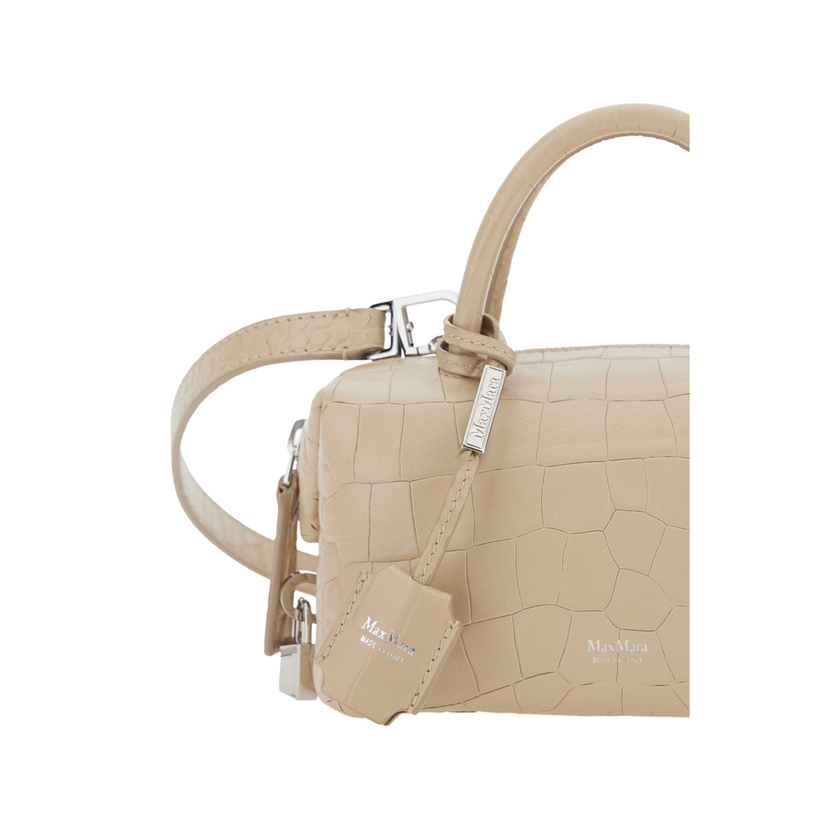 MAYFEYR - Max Mara - Beige Holdall Small Handbag With Strap - 2614511061600001