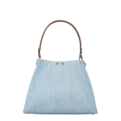 Way Medium Denim Tote - Light Blue Denim