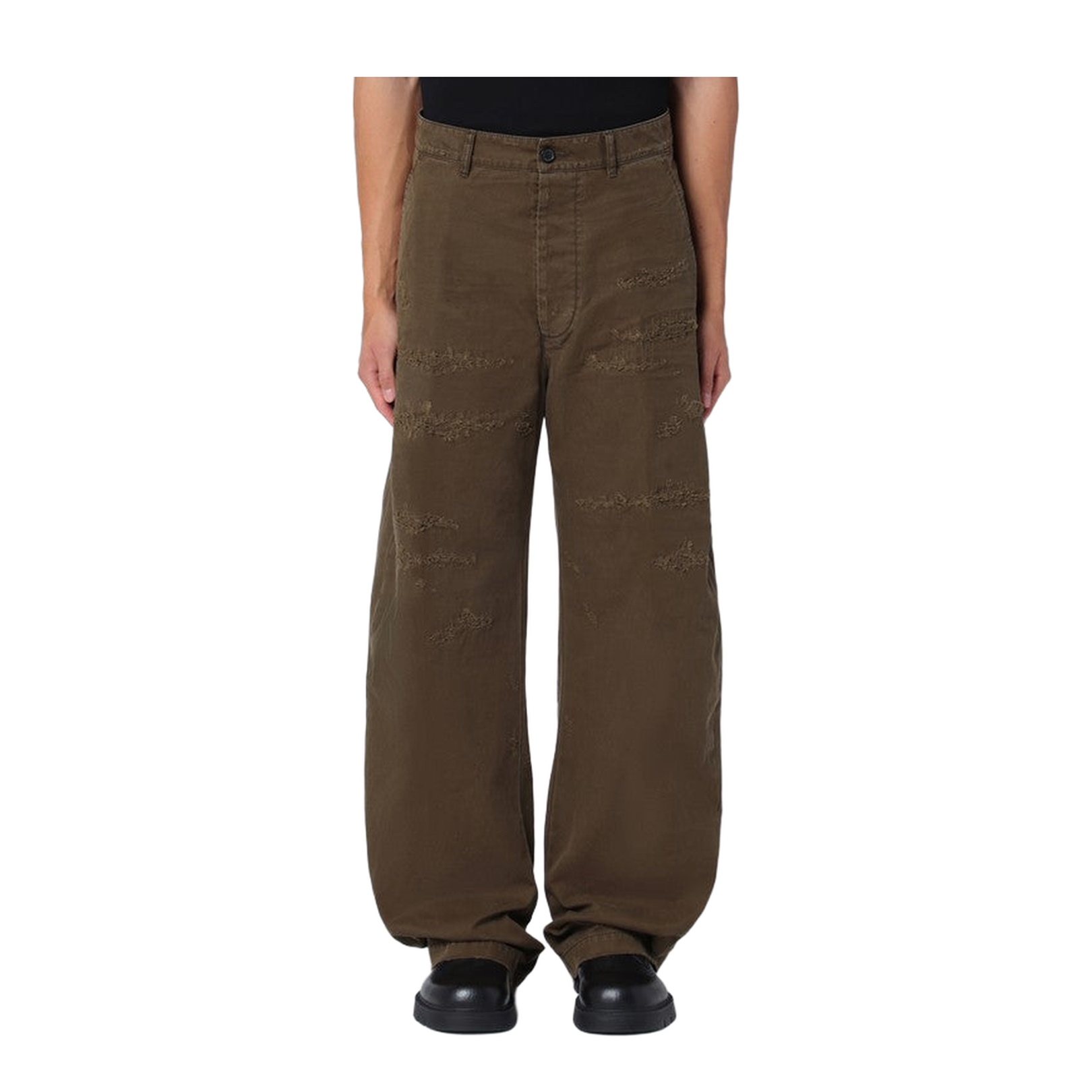 Military Green Wide Trousers