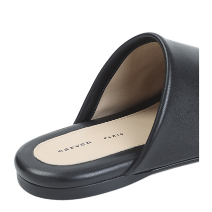 MAYFEYR - CARVEN - Black Lamb Leather Mules - 6252161185N999