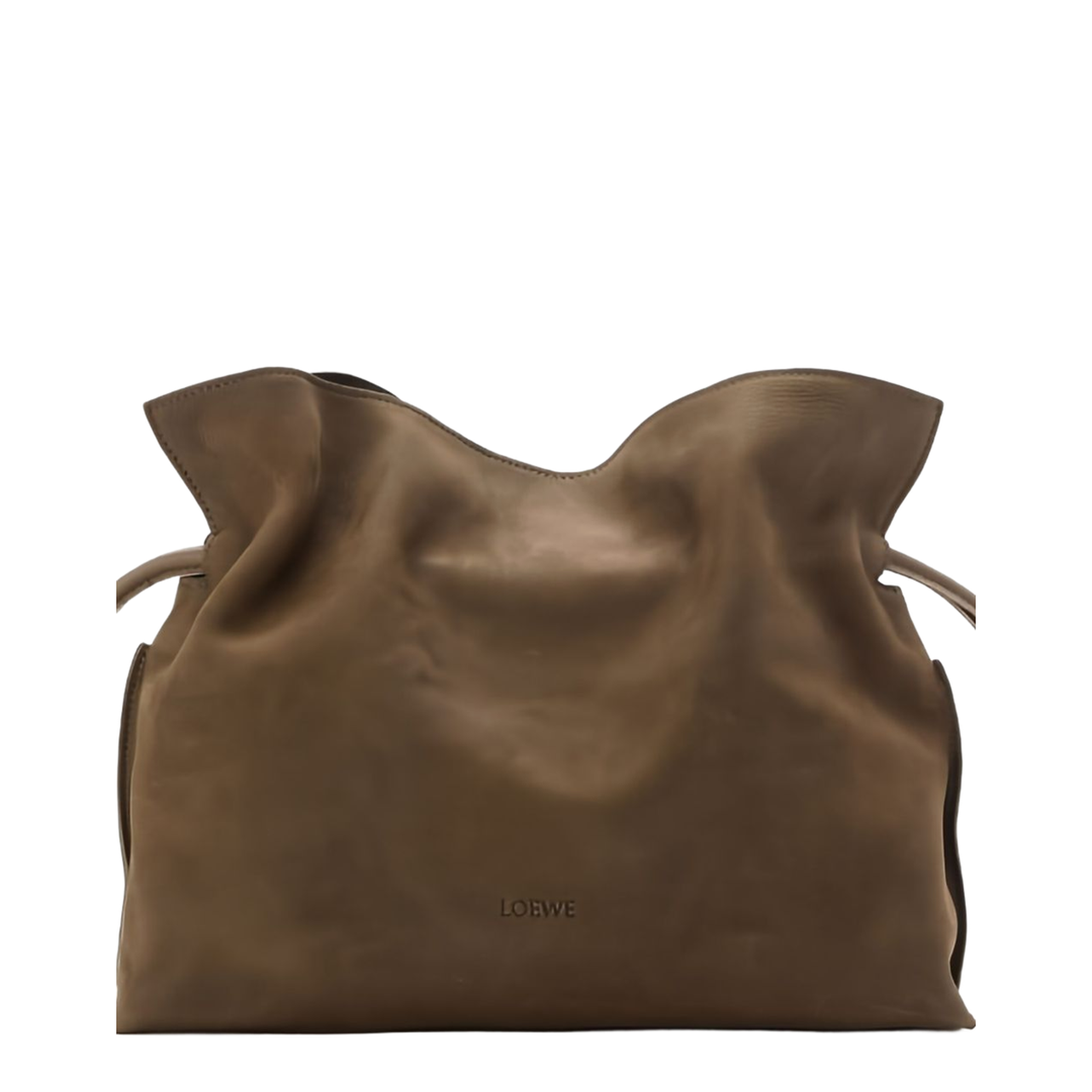 Flamenco Medium Leather Clutch Bags - Brown