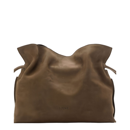 Flamenco Medium Leather Clutch Bags - Brown