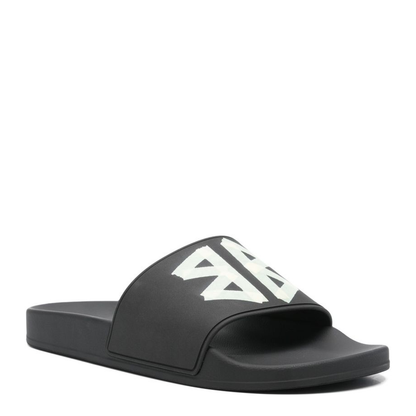 Pool Slide Sandal in Black/Yellow