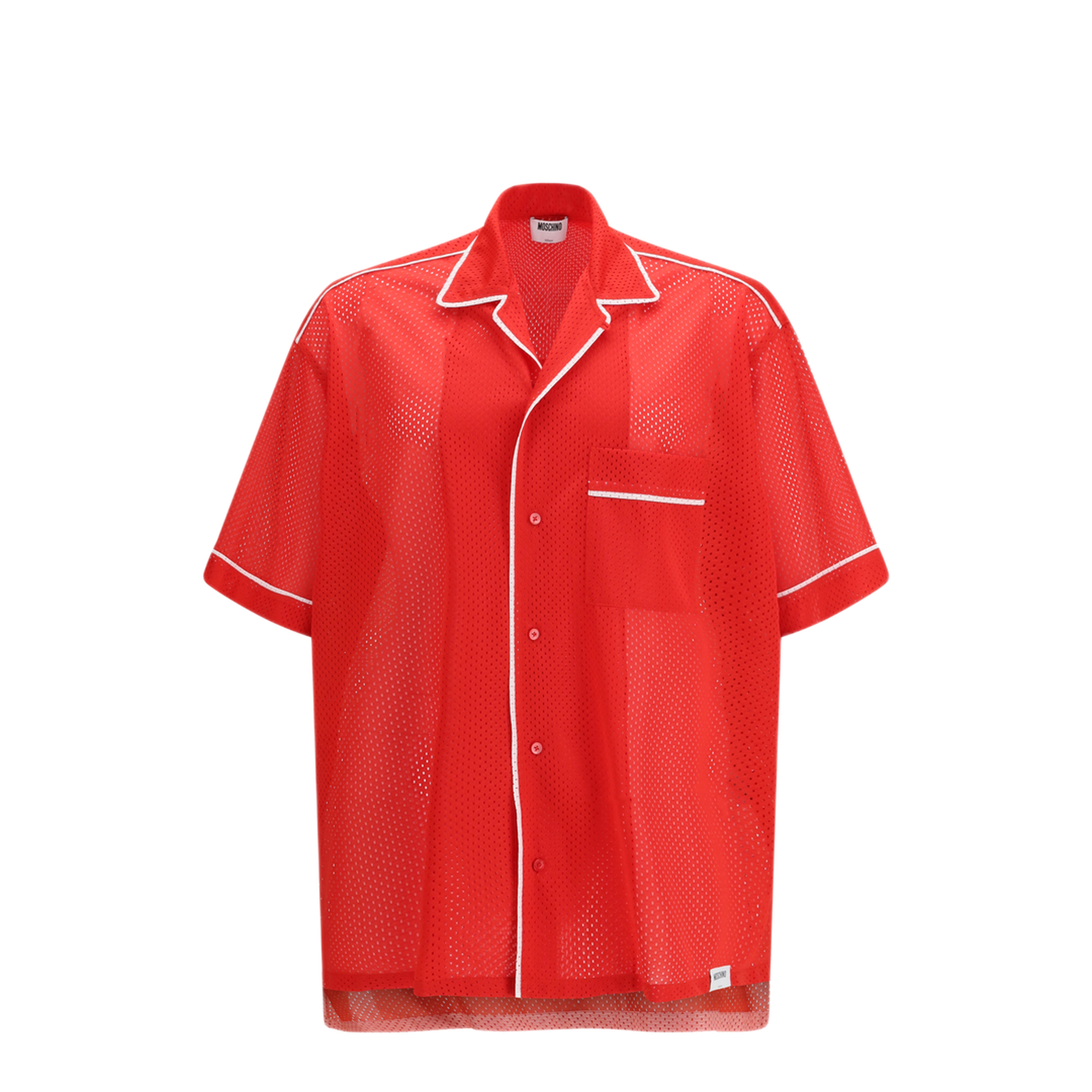 MAYFEYR - Moschino - Technical Mesh Shirt With Reversed 22 Print - 261ZZA021902471115
