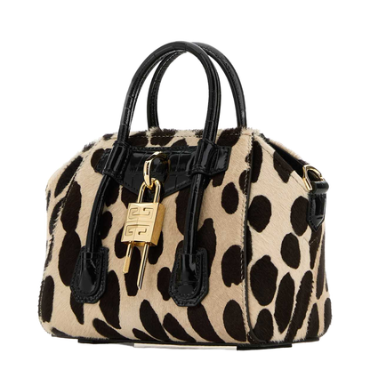 Printed Calf Hair Antigona Lock Toy Handbag