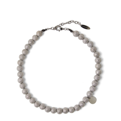 Choker with Beads - Silver