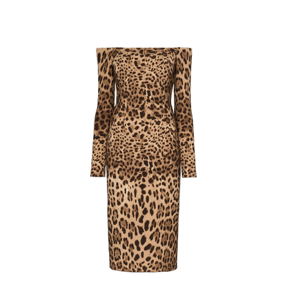 Leo Print Sheath Dress
