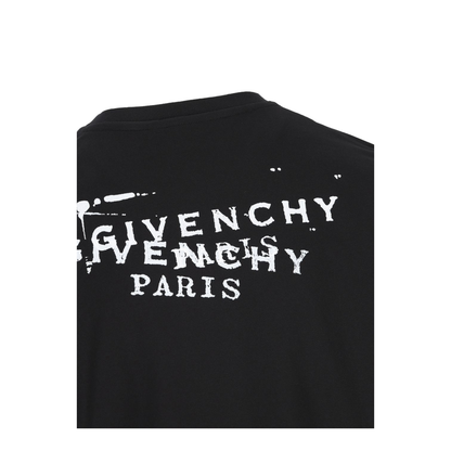 Black T-shirt with Stamp Print