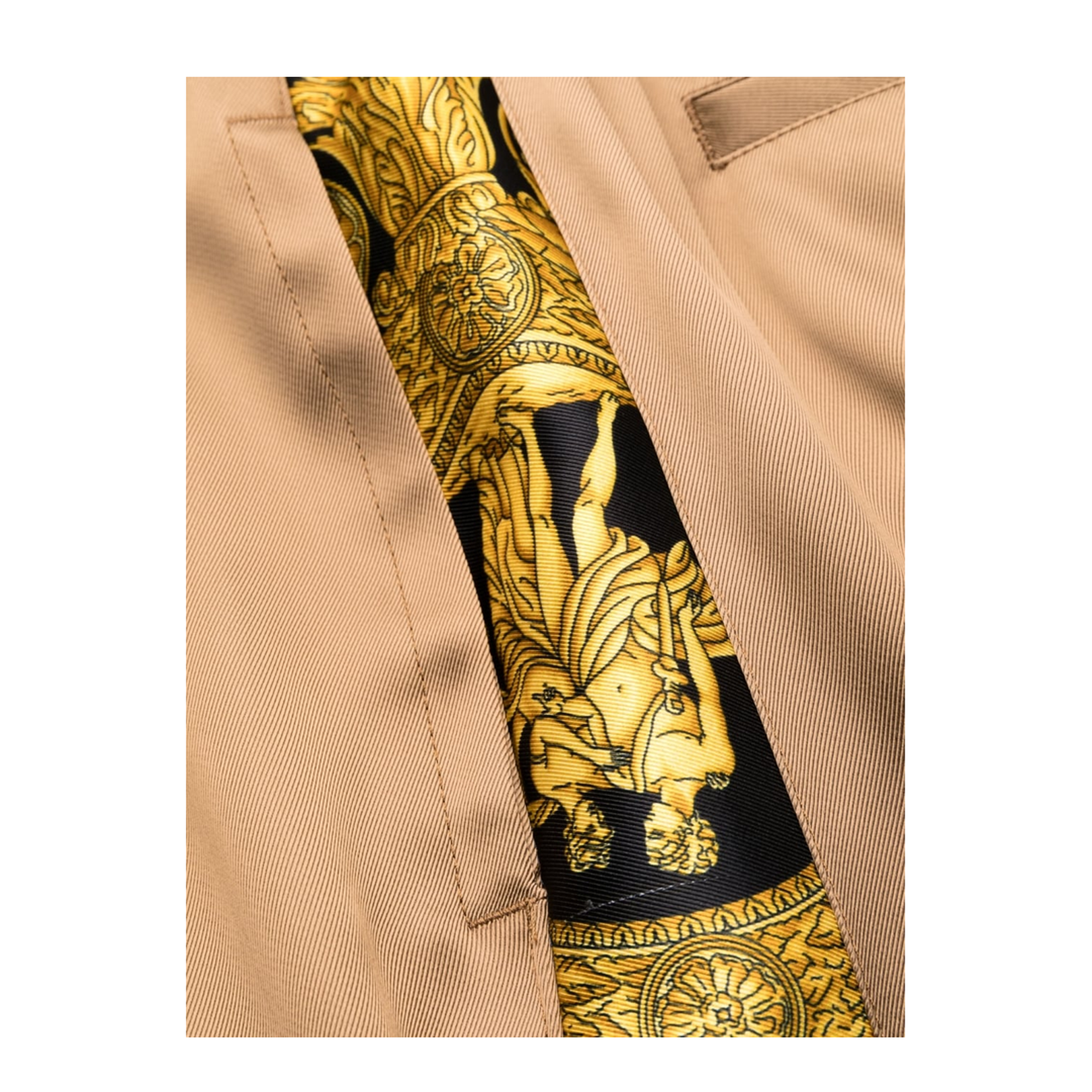 Black And Gold Barocco Print Track Pants