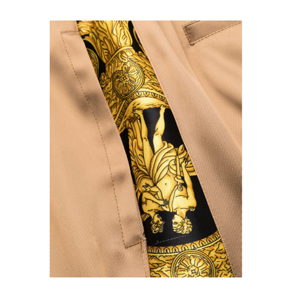 Black And Gold Barocco Print Track Pants