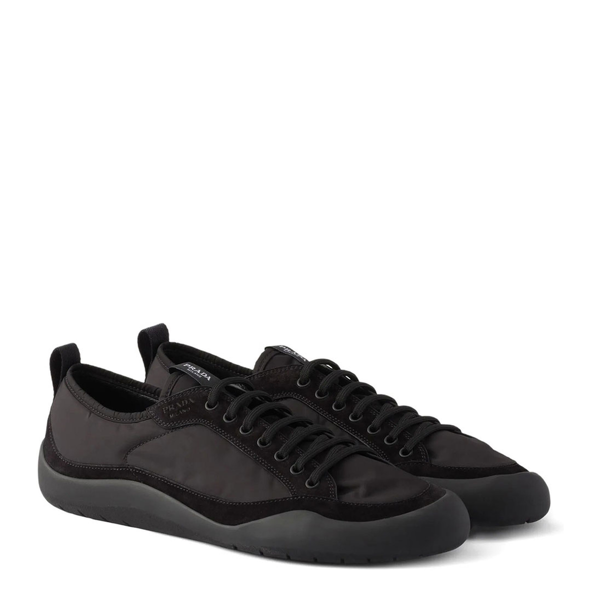 Leather And Fabric Sneakers