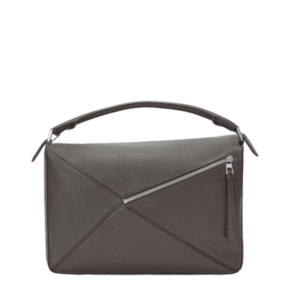 Large Puzzle Bag in Supple Grained Calfskin Brown
