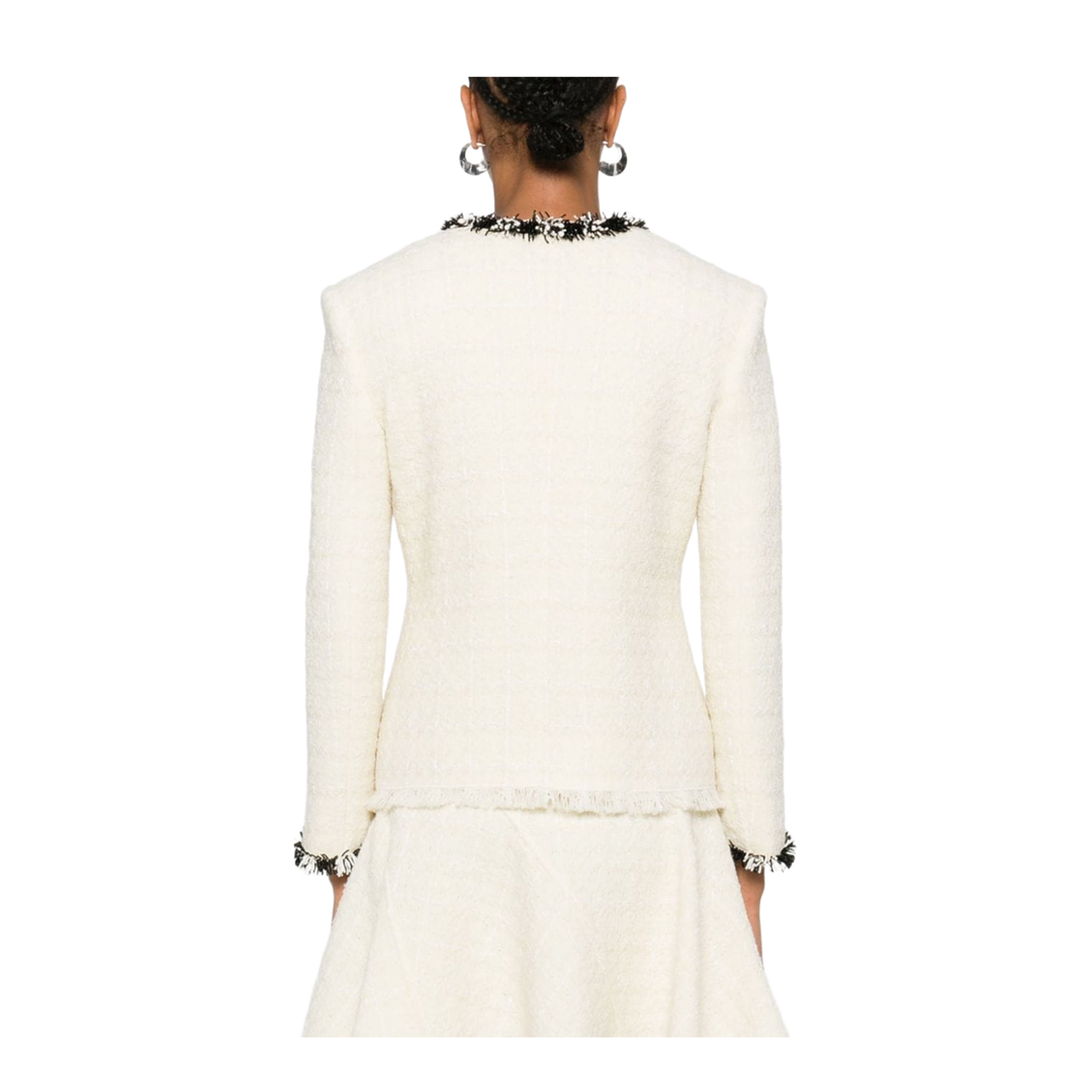 Elegant Ecru Wool Blend Jacket