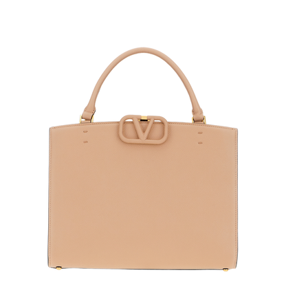 Skin Pink Leather Shopping Bag