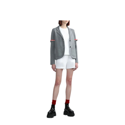 MAYFEYR - Thom Browne - Short Sleeve Boxy Fit Pocket Tee In Medium Weight Jersey - FJS123A00042100